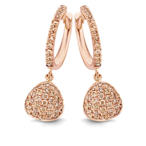Boucles d'oreilles diamants Bruns One More