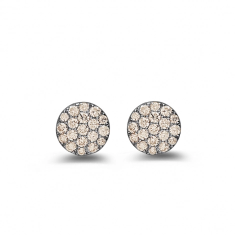 Boucles d'oreilles diamants Bruns One More