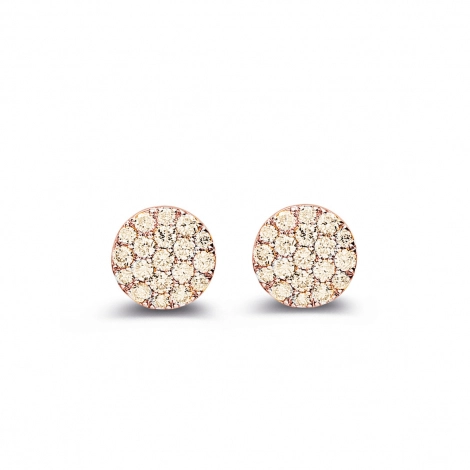 Boucles d'oreilles diamants Bruns One More