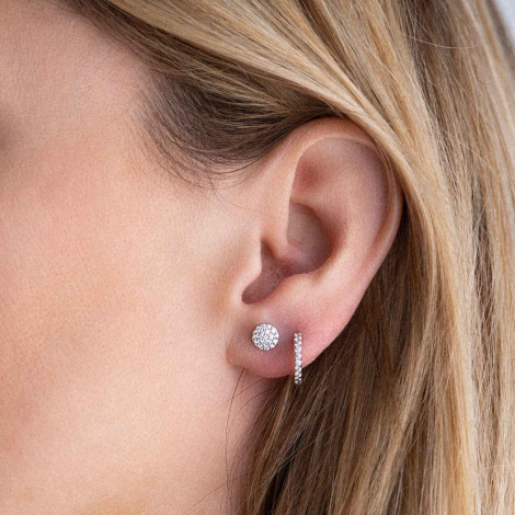 Boucles d'oreilles diamants Bruns One More