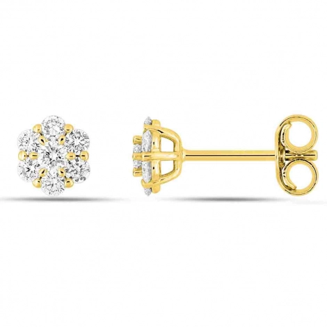 Boucles d'oreilles Diamants - Diamant de Laboratoire
