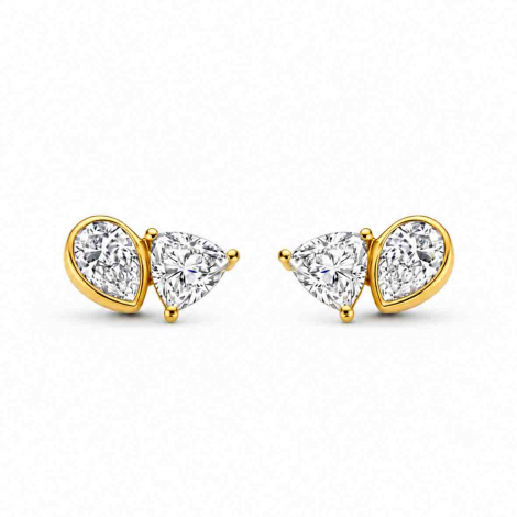 Boucles d'oreilles Diamants - Duet Collection - Mérité à combiner