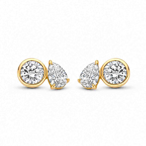 Boucles d'oreilles Diamants - Duet Collection - Mérité à combiner