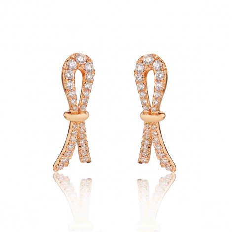 Boucles d'oreilles Diamants Emma - Gioielliamo 0.6 ct Moorea - KGOR-463R-ROSE
