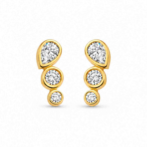 Boucles d'oreilles Diamants Mosaik Collection - Mérité à combiner