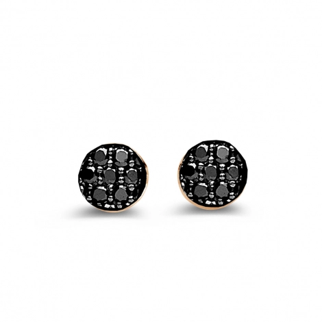 Boucles d'oreilles diamants Noirs One More