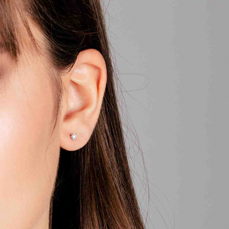 Boucles d'oreilles Diamants serite 4 griffes systme Alpa