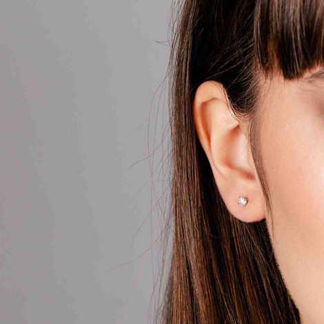 Boucles d'oreilles Diamants serite 4 griffes systme Alpa