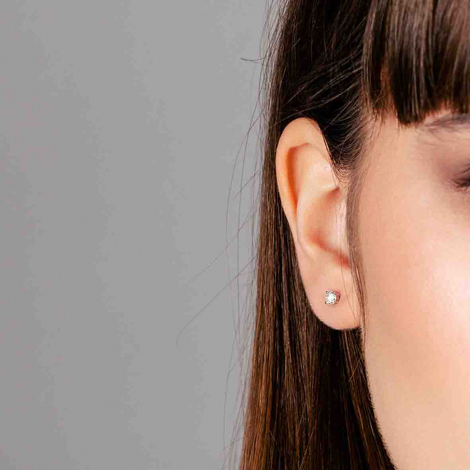 Boucles d'oreilles Diamants serite 4 griffes systme Alpa