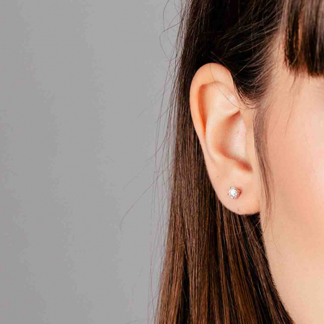 Boucles d'oreilles Diamants serite 4 griffes systme Alpa