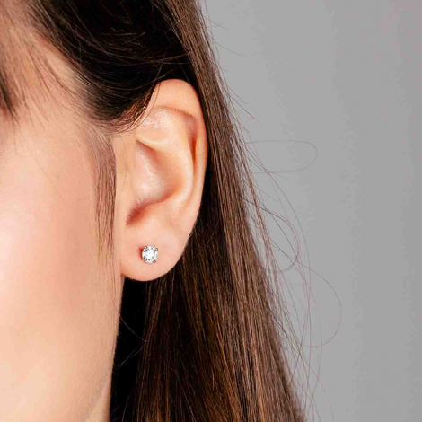 Boucles d'oreilles Diamants serite 4 griffes systme Alpa