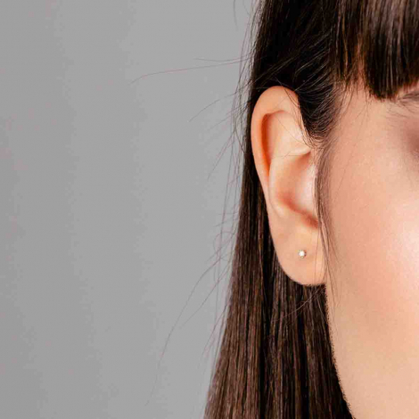 Boucles d'oreilles Diamants sertie 3 griffes
