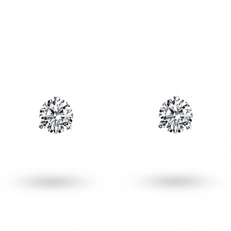 Boucles d'oreilles Diamants sertie 3 griffes