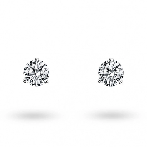 Boucles d'oreilles Diamants sertie 3 griffes