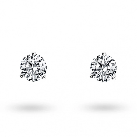 Boucles d'oreilles Diamants sertie 3 griffes