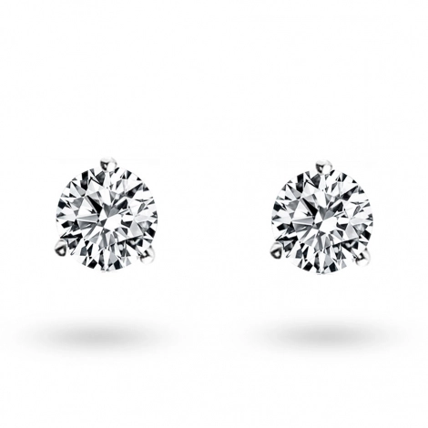 Boucles d'oreilles Diamants sertie 3 griffes