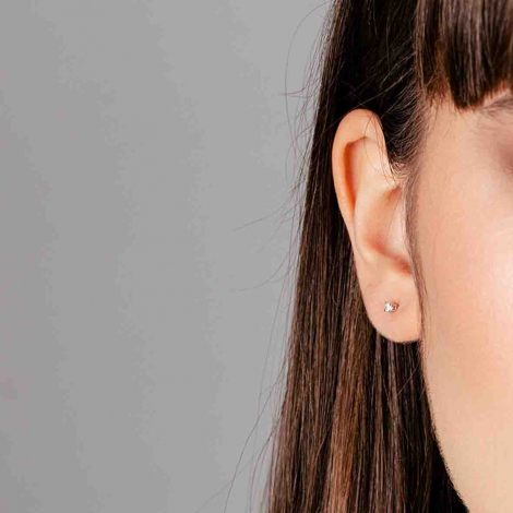 Boucles d'oreilles Diamants  sertie 4 griffes