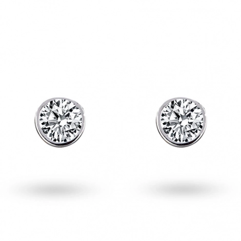 Boucles d'oreilles Diamants sertie clos 