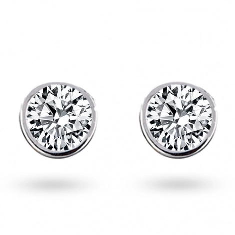 Boucles d'oreilles Diamants sertie clos