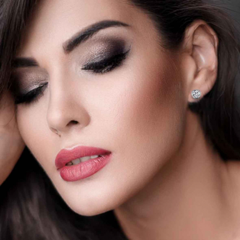 Boucles d'oreilles Diamants sertie clos