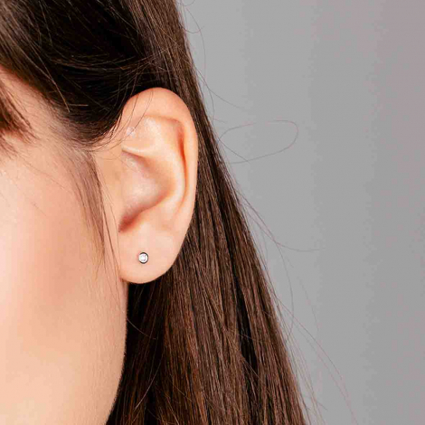 Boucles d'oreilles Diamants sertie clos systme Alpa