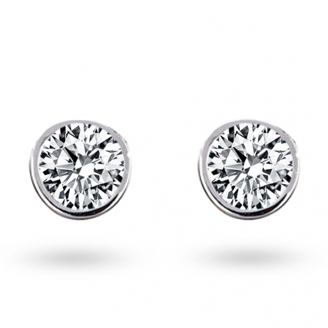 Boucles d'oreilles Diamants sertie clos systme Alpa