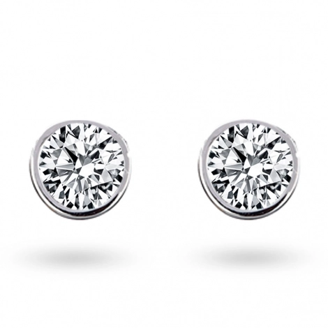 Boucles d'oreilles Diamants sertie clos systme Alpa