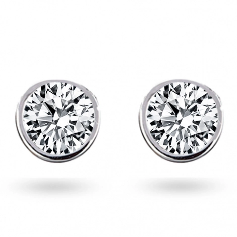Boucles d'oreilles Diamants sertie clos systme Alpa