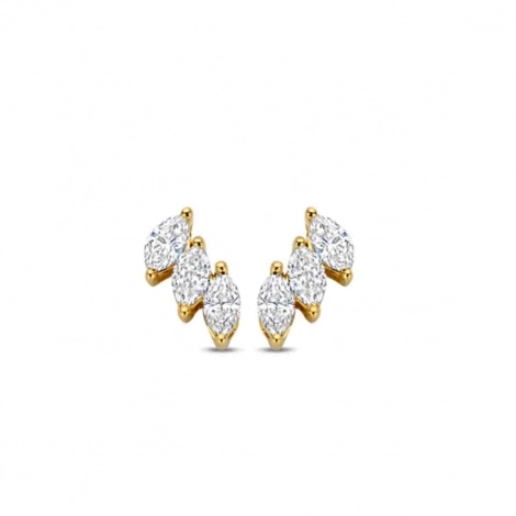 Boucles d'oreilles diamants taille marquise
