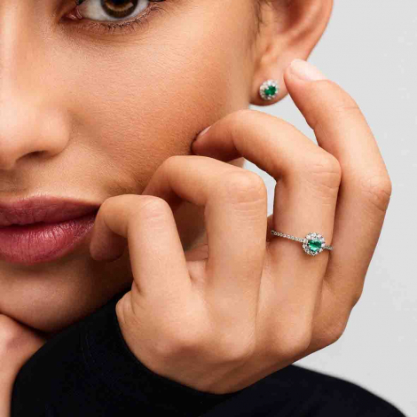 Boucles d'oreilles Emeraude et Diamants Glory