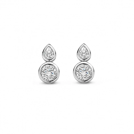 Boucles d'oreilles en argent avec 2 oxydes-Naiomy