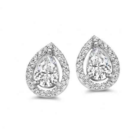 Boucles d'oreilles en argent avec motif en forme de goutte Naiomy
