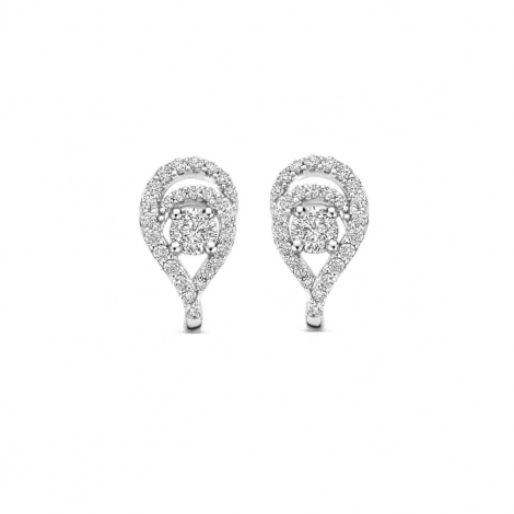 Boucles d'oreilles en argent avec zirconium serti-Naiomy