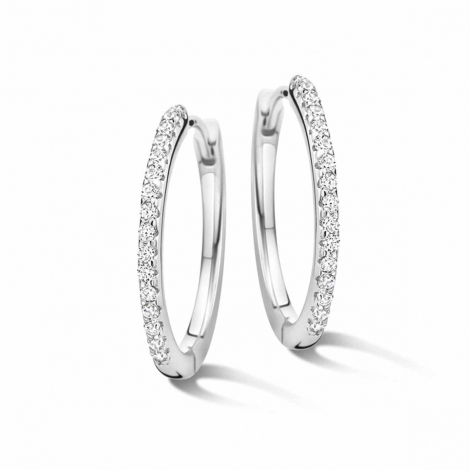 Boucles d'oreilles en argent serties d' Oxydes 20 mm - Naiomy