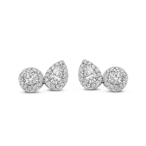 Boucles d'oreilles en argent serties d' Oxydes - Naiomy