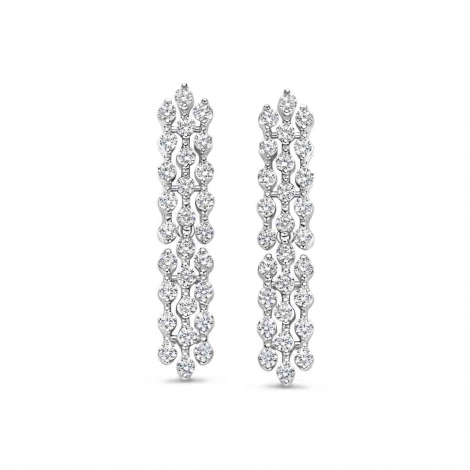 Boucles d'oreilles en argent serties d' Oxydes - Naiomy
