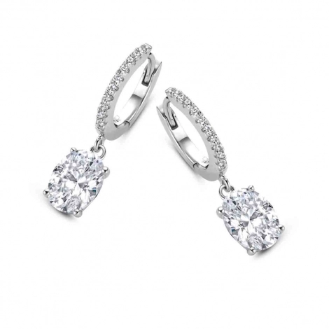 Boucles d'oreilles en argent serties d' Oxydes - Naiomy