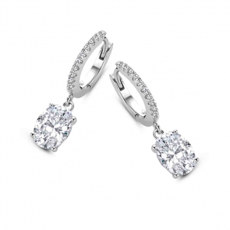 Boucles d'oreilles en argent serties d' Oxydes - Naiomy  combiner