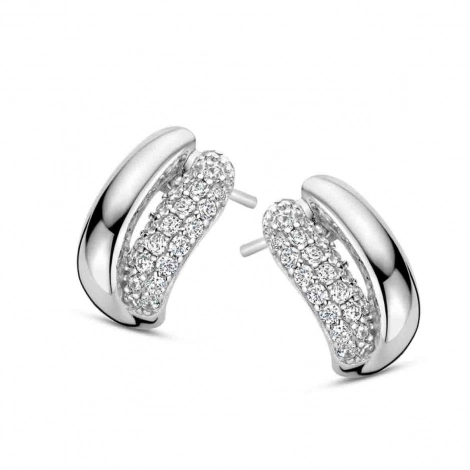 Boucles d'oreilles en argent serties d' Oxydes - Naiomy