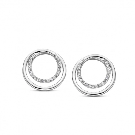 Boucles d'oreilles en argent serties d'oxydes - Naiomy