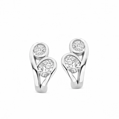 Boucles d'oreilles en argent serties d' Oxydes - Naiomy