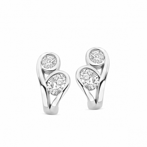Boucles d'oreilles en argent serties d' Oxydes - Naiomy  combiner
