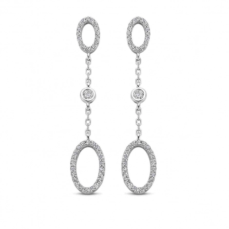 Boucles d'oreilles en argent serties d' Oxydes - Naiomy
