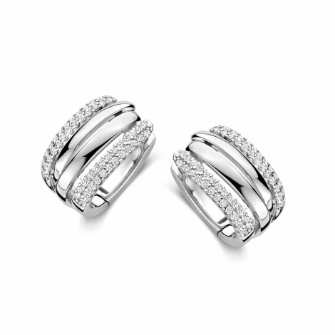 Boucles d'oreilles en argent serties d' Oxydes - Naiomy