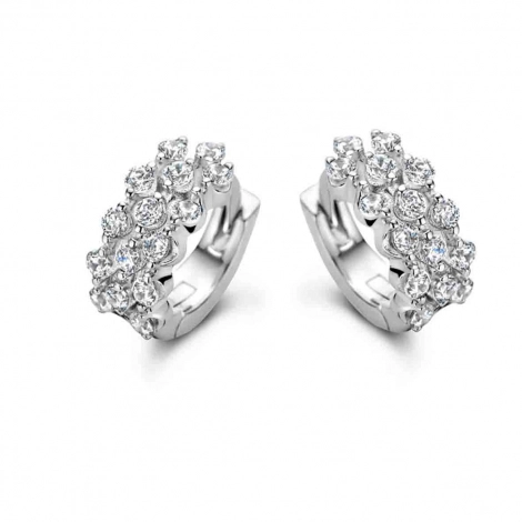 Boucles d'oreilles en argent serties d' Oxydes - Naiomy