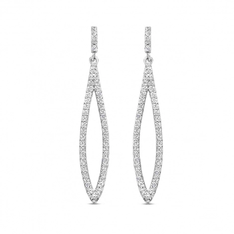 Boucles d'oreilles en argent serties d' Oxydes - Naiomy