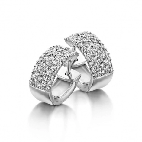 Boucles d'oreilles en argent serties de zirconium Naiomy Silver