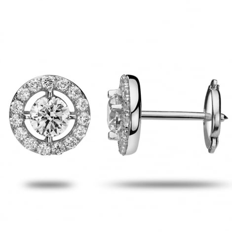 Boucles d'oreilles en or et diamants 0.10 ct -Merveille - 32233