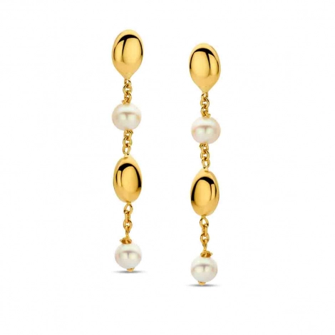 Boucles d'oreilles en or et Perle