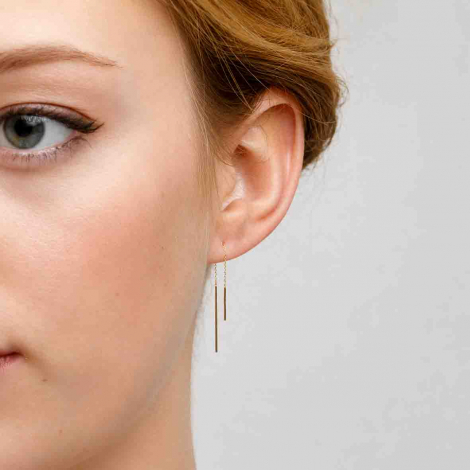 Boucles d'oreilles lingot d'or